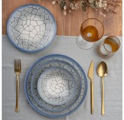 Jedálenská súprava 24 ks modrá/porcelán