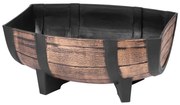 Kvetináč Woodeff barel 41x29x19 cm 256937, patina zlatá, efekt dreva