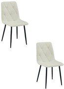 Set dvoch jedálenských stoličiek LIBRA béžové / čierne nohy (2 ks)