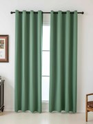 Blackout závesy Elias olivová - 140 × 180 cm (2 ks) - krúžky