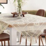 AŽÚROVÝ OBRUS OLIVIA 85X85 CM SVETLOBÉŽOVÝ