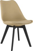 Jedálenská stolička Oslo/Mark, béžová/čierne nohy