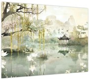 Obraz - Čínske jazero (70x50 cm)