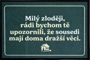 Mercury Flooring, Rohožka Milý zlodej 40x60 cm - na von aj na doma, 40x60, zelená