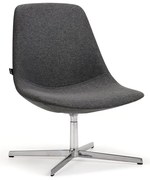 Kreslo LANGLEY, brúsený hliník/antracit