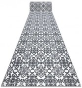 Behúň ARGENT kvety - W4949 biely / sivý