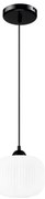Luster na lanku HARMA 1xE27/15W/230V pr. 20 cm biela/čierna