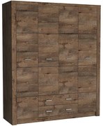 Skriňa Indianapolis I18 4D tmavý jaseň