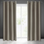 ZATEMŇOVACÍ ZÁVES NA KRÚŽKOCH BLACKOUT 135X250 CM TMAVOBÉŽOVÁ