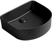 Mexen Grovo, ryhované umývadlo na dosku 41 × 36 cm, čierna matná, 22304285