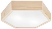 Stropné svietidlo HEX NATURAL 2xE27/60W/230V pr. 43 cm borovica