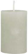 Zelená široká sviečka Rustic pillar verte - Ø 5*8cm