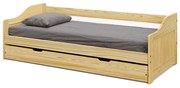 Jednolôžková posteľ 90x200 cm Lusid (prírodná). Vlastná spoľahlivá doprava až k Vám domov. 1040257