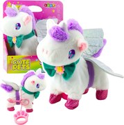 LEAN Toys Interaktívny jednorožec na vodítku Chodiace zvuky Galopovanie Odnímateľné krídla