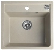 Sapho Sapho, Granitový vstavaný mono drez, 53x50 cm, béžová, GR1032