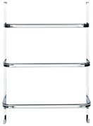 Strieborný samodržiaci věšiak na uteráky Wenko Towel Holder Chrome, 21 × 54 cm