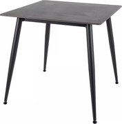 Jedálenský stôl Rion 80 cm keramika čierny mramor/čierny