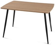 Noela Jedálenský stôl prírodný dekor s čiernou podnožou VILIS 120