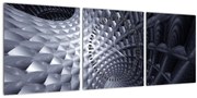 Obraz - Abstrakcia 3D (s hodinami) (90x30 cm)