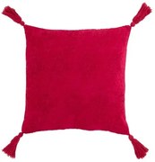 Tmavo ružový vankúš Fayol so strapcami - 45 * 45 cm