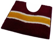 ROUTNER Kúpeľňová predložka LAVELLO Bordó 10403 - Bordó / 50 x 50 cm WC s výkrojom 10403