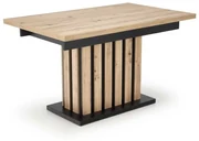 Jedálenský stôl Lamello 160 cm, dub artisan / čierna