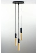 Jupiter 2016 - Luster na lanku ALAS 3xGU10/10W/230V zlatá/čierna