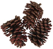 3 ks dekoratívnych hnedých šišiek - 8/10 cm