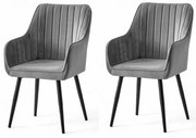 Súprava jedálenských stoličiek Nova Grey, 2 ks
