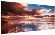 Obraz - Večerná pláž (120x50 cm)