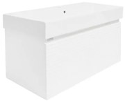 Kúpeľňová skrinka s umývadlom Naturel Savona 98x43x44,8 cm biela lesk SAVONA100BISAT