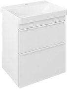 Sapho Sapho, SITIA umývadlová skrinka 56,4x70x43,4cm, 2x zásuvka, biela matná, SI060-3131