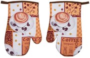 Sada 2 hnedých chňapiek s magnetom COFFEE FROTH