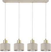 Závesné svietidlo Panta, 4x béžové kovové tienidlo, g