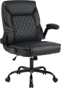 Kancelárska stolička Medfield koženka - čierna