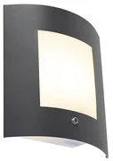 Vonkajšia nástenná lampa antracit IP44 senzor súmraku - Emmerald