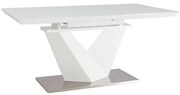 Jedálenský stôl Alaras III 160 x 90 cm, biela