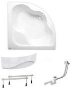 Rohová vaňa Laguna Syntia Plus 150x150 cm akrylát ľavá aj pravá SIKOSY1500APNP