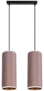 Luster na lanku AVALO 2xE27/60W/230V ružová/medená