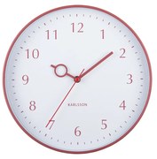 Karlsson 5992RD dizajnové nástenné hodiny červená, pr. 30 cm