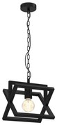 Luster na reťazi ARNOLD 1xE27/60W/230V čierna