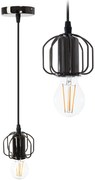 Toolight - Závesná lampa 1xE27 APP591-1CP, čierna, OSW-08563