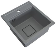 Gamma Quadro 4550, 1-komorový granitový drez 450x495x220 mm, šedá, GMA-ZLE000221