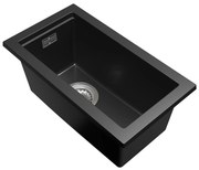 Gamma Decor 2850, 1-komorový granitový drez 280x500x207 mm, čierna, GMA-ZLE000154