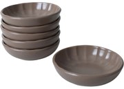 Súprava 6 kameninových misiek Laguna 12 cm, hnedá