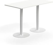 Barový stôl ALVA, 1400x700x900 mm, HPL, biela