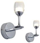 Nástenné svietidlo Coppa, 1x akrylové tienidlo, ch