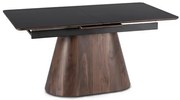 Stôl LUCIANO 160–200 cm čierny / Orech