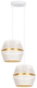 Luster na lanku PARIS 2xE27/60W/230V biela/zlatá
