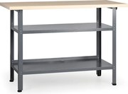 Pracovný stôl do dielne G1, 840 x 1200 x 600 mm, 2 police